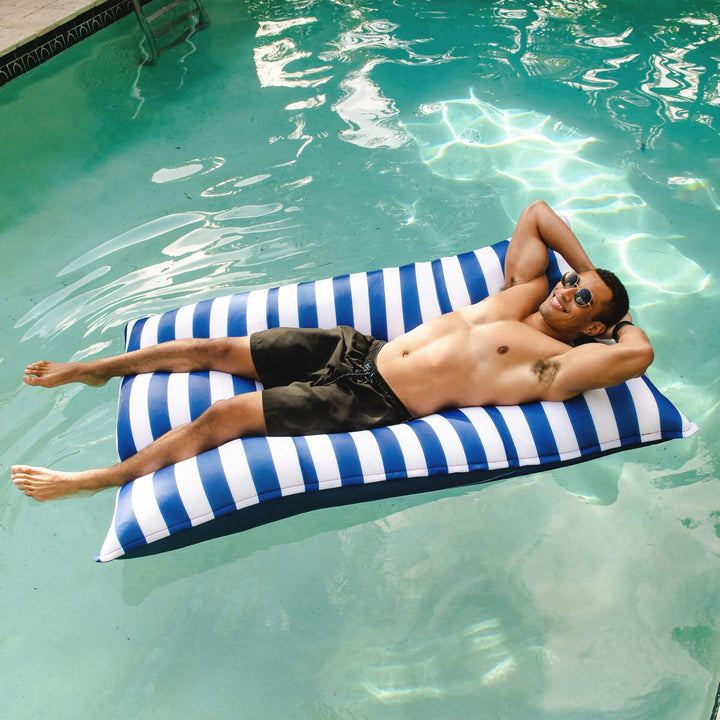 Lagoon Lounger pool floating lounger #color_americana-nautical-stripe