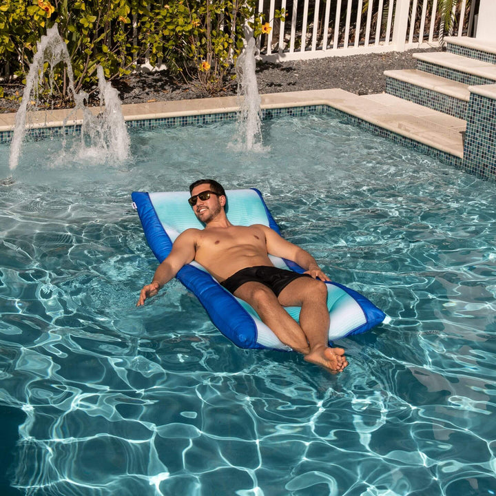Kona pool float man relaxing in pool #color_fade-aqua
