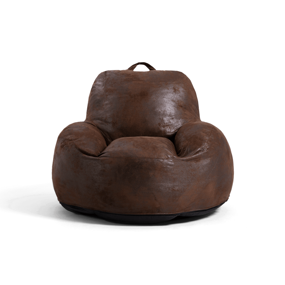 Big Joe Serene Nestle Chair, Cement Faux Leather, Gray