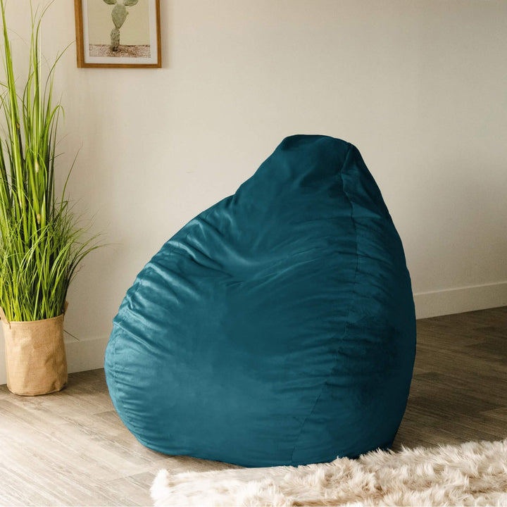 Lotus blue teardrop foam bag #color_teal-plush