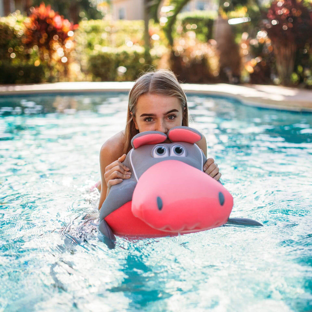 Pool Petz Large hippo kids pool float teen #style_hippo