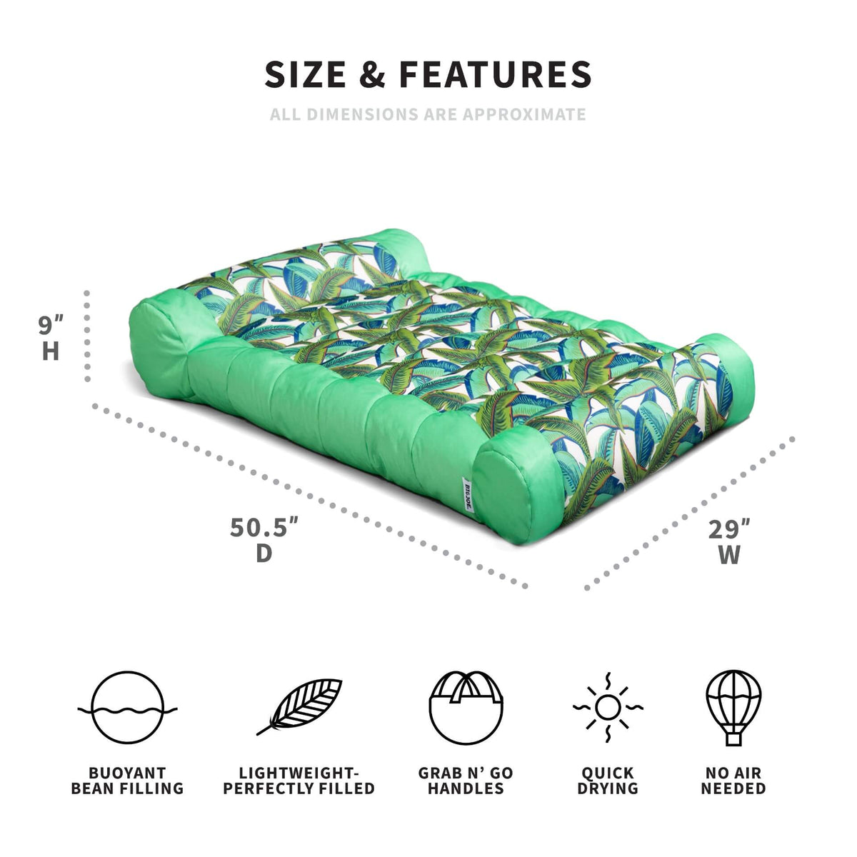 Dimensions kona float 