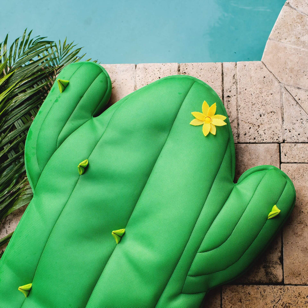 Novelty pool float shaped like a cactus #color_cuddly-cactus