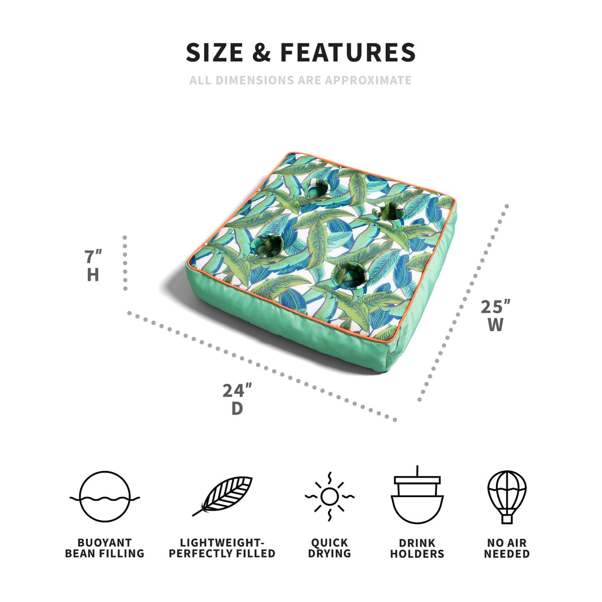 Pool caddie dimensions 