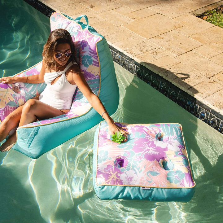 Pool caddie float #color_aqua-tropical-hibiscus