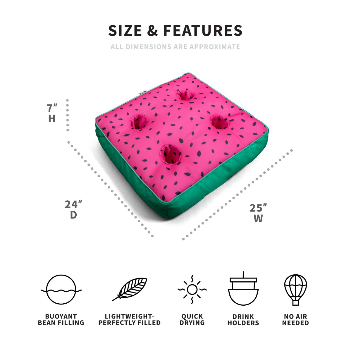 Dimensions of drink caddie 