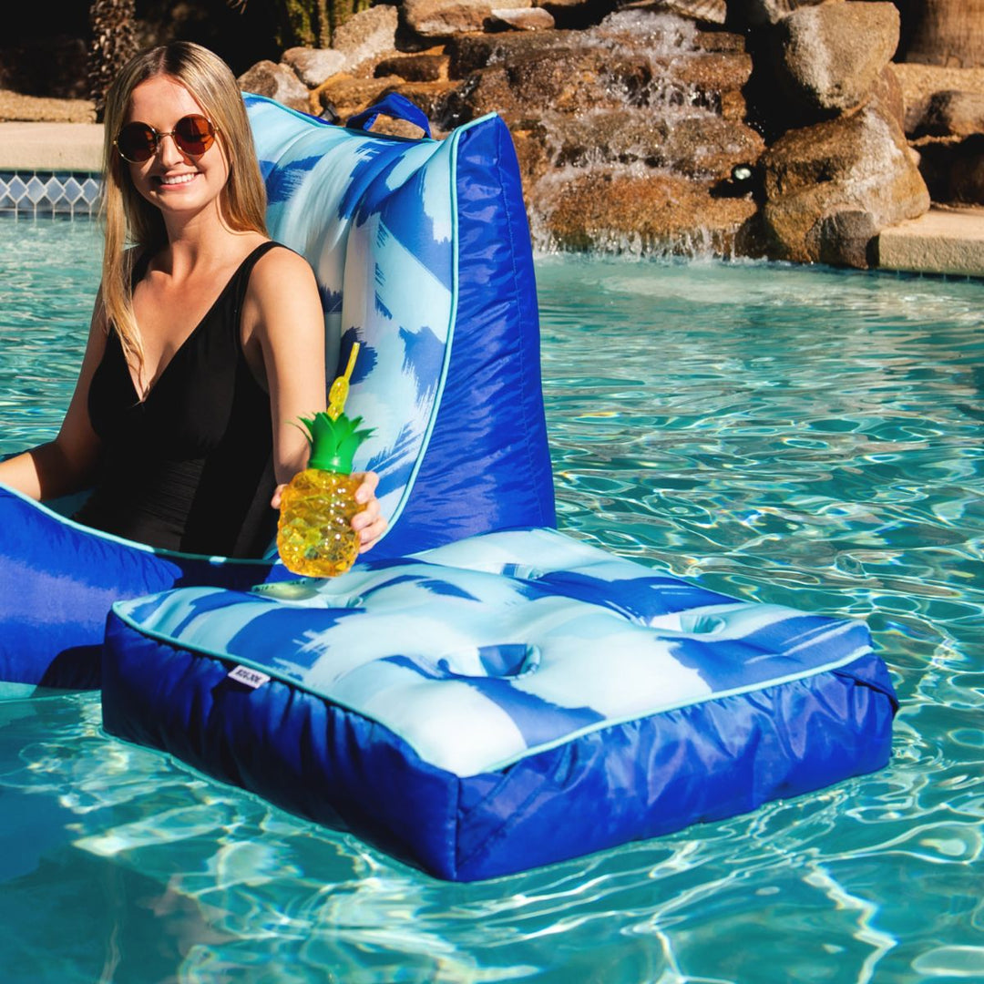 Drink holder for up to 4 drinks pool float #color_paintbrush-blue