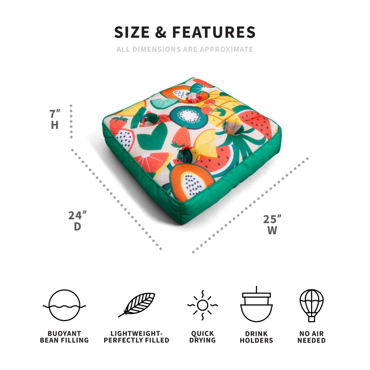 Dimensions for drink caddie 