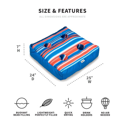 Captains Caddie pool drink float dimensions 