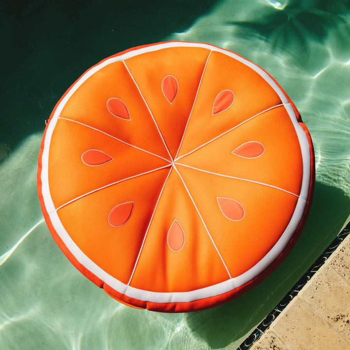 Bean Filled Pool Float shaped like orange #style_orange