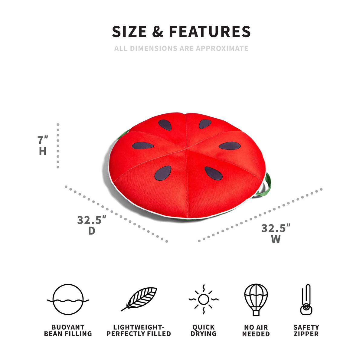Small Fruit Slice Pool Float in Watermelon #style_watermelon