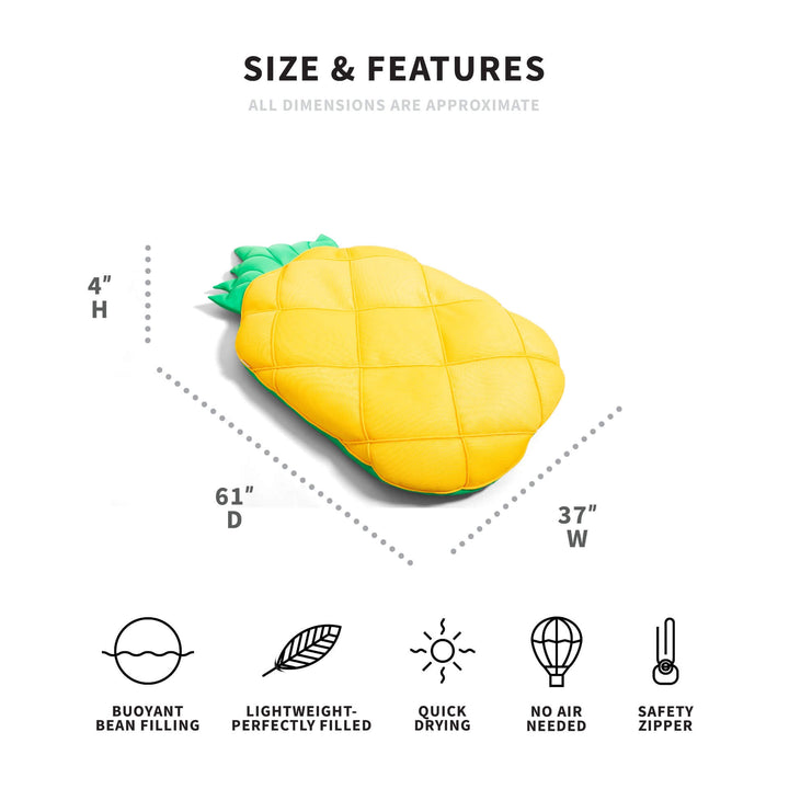 #style_pineapple pool float dimensions