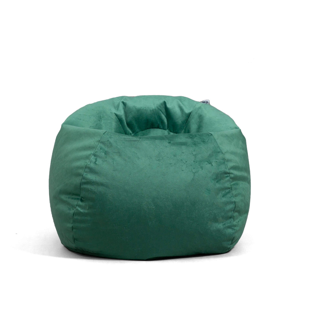 Plush bean bag chair for kids #color_pine-green-plush