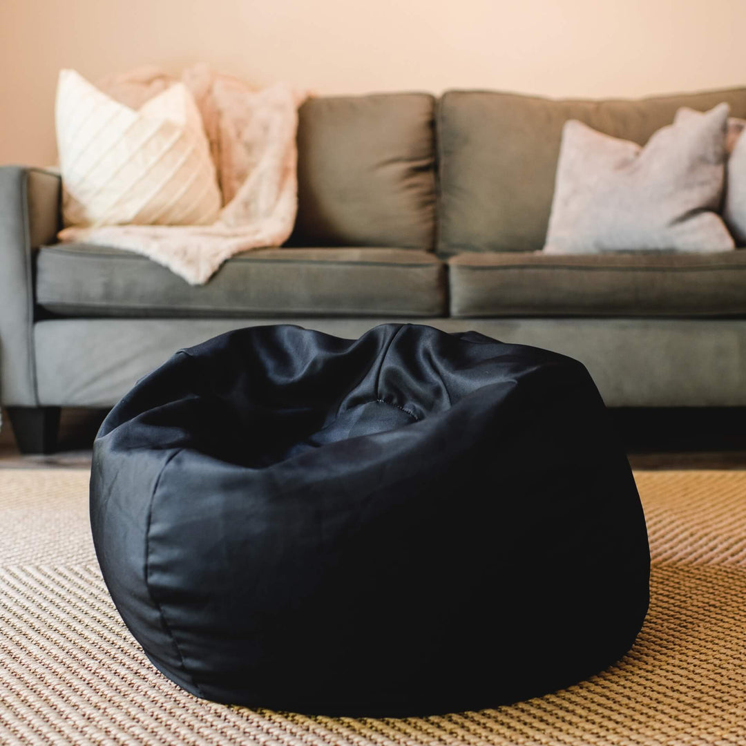 Black dot beanbag chair #color_peat-black-gabardine