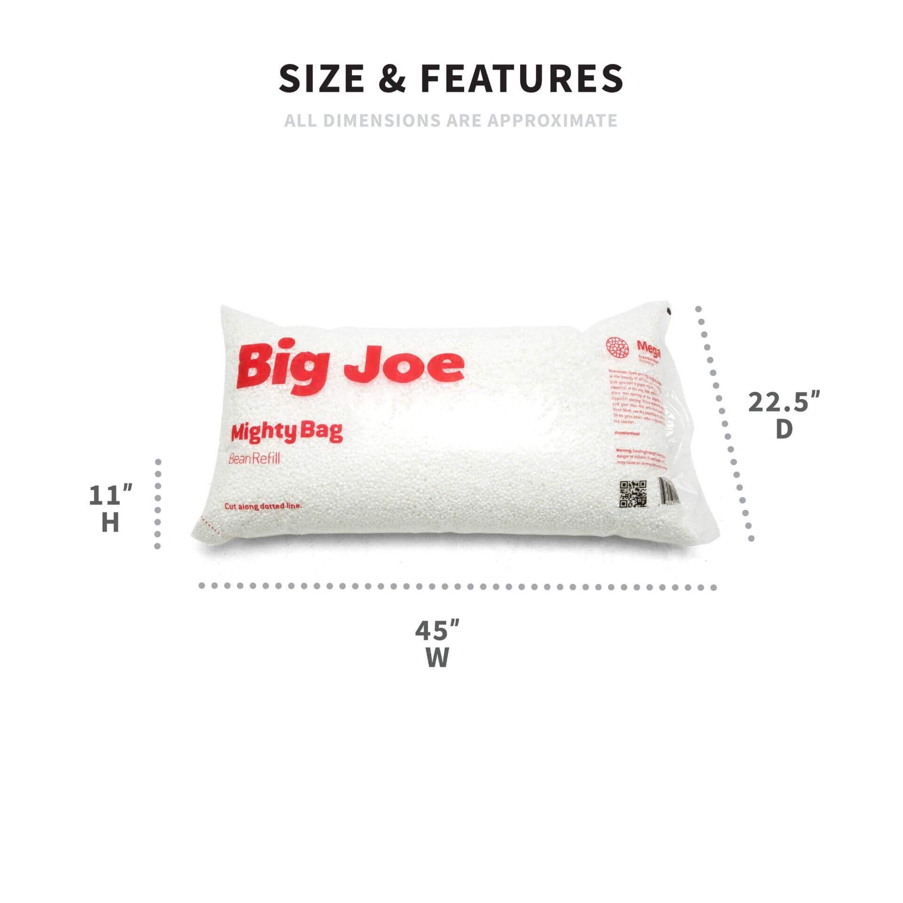Big Joe Bean Refill 2 Pack Polystyrene Beans for Philippines