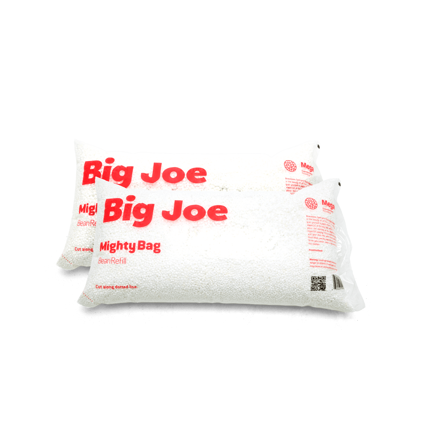 Big Joe Bean Refill 2Pk Polystyrene Beans for Bean Bags or Crafts