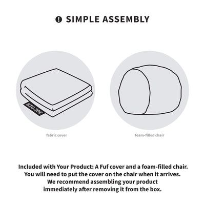 Fuf Large w/ Removable Cover foam filled assembly 