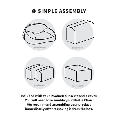 Nestle Foam-Filled Lounge Chair Assembly 